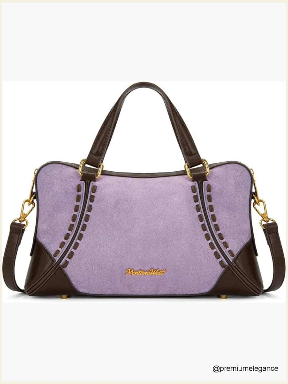 Small Faux Suede Crossbody Bag with Zipper Closure